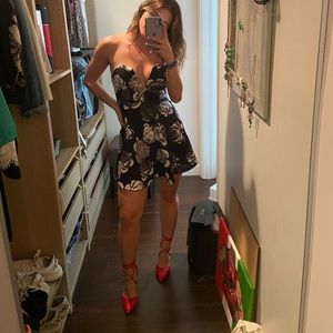 Tobi Floral Skater Dress